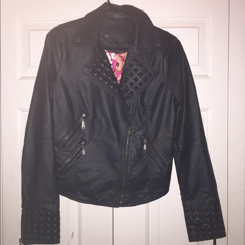 Black leather jacket